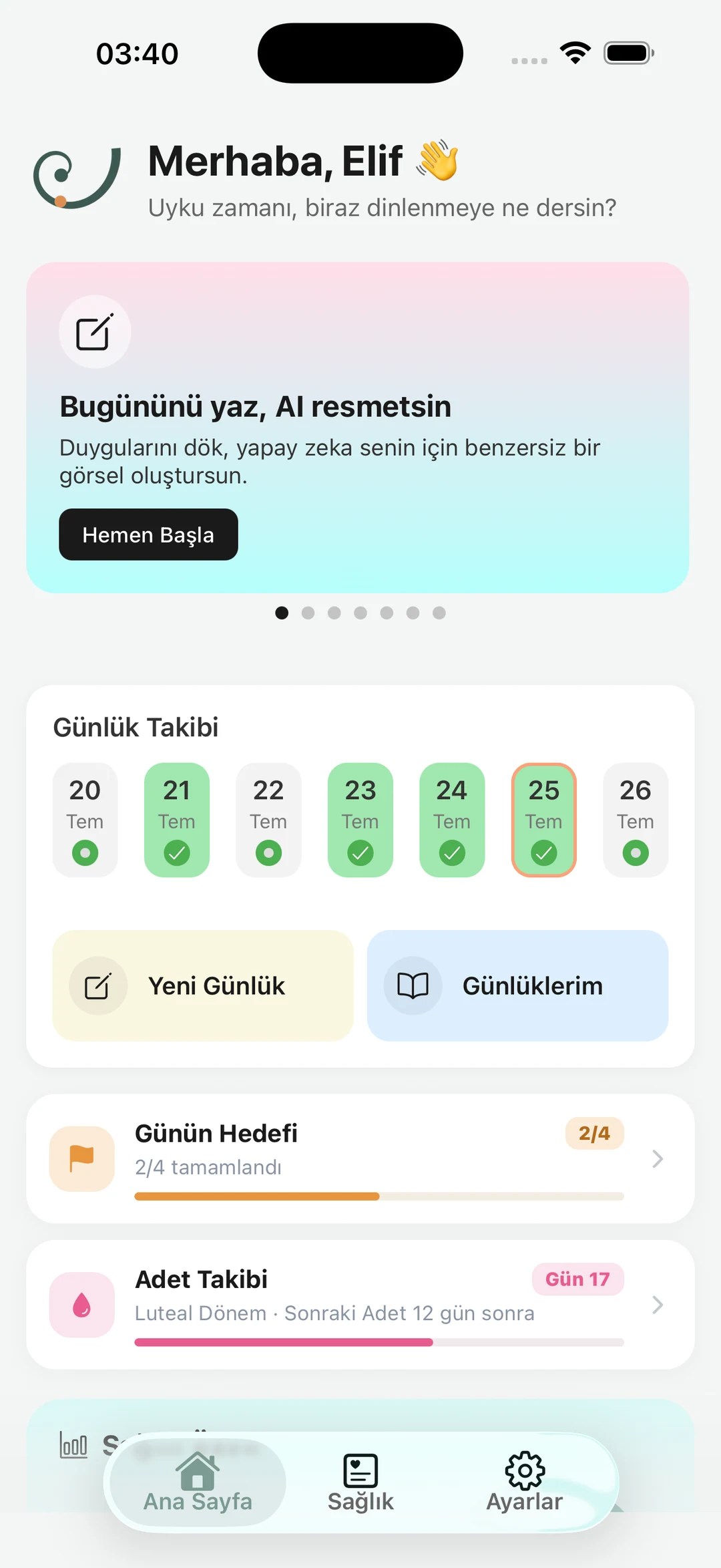 Wonori ana ekranı Türkçe
